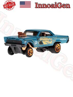 Hot Wheels 1965 Mercury Comet Cyclone Gasser Blue 56th Anniversary 1:64 New HDH5